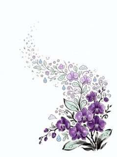 whimsical orchid art