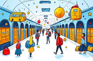 Whimsical Subway Station