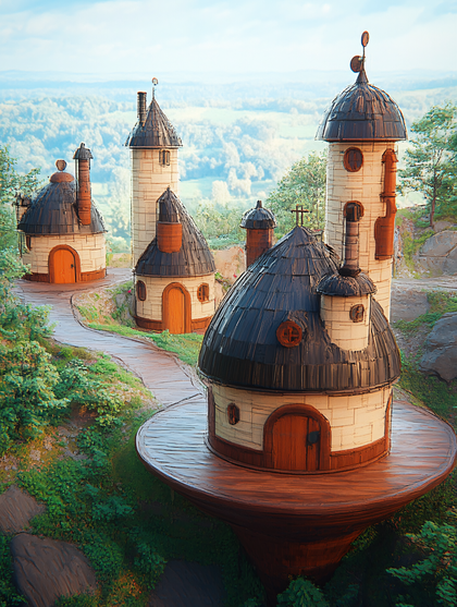 Whimsical Village Houses