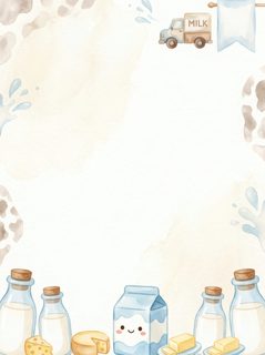 Watercolor Dairy Farm