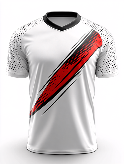 White And Red Sport Jersey Mockup