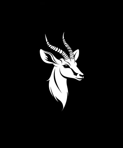 White Antelope Silhouette