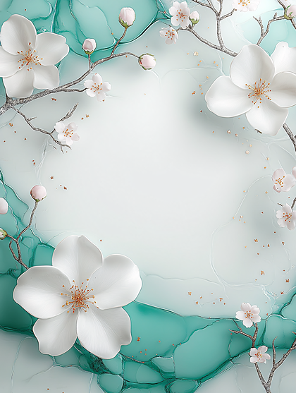 White Blossom Floral Elegance