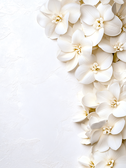 White Blossoms on Textured Background