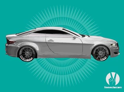 White BMW Free Vector