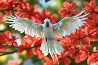 White Cockatoo in Flight