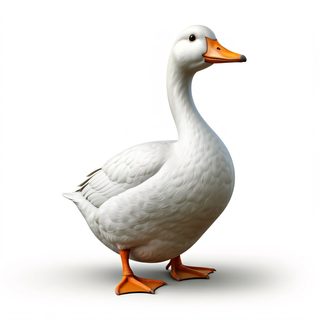white domestic duck