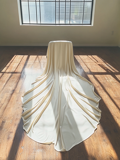 White Drape Sunlight Shadow