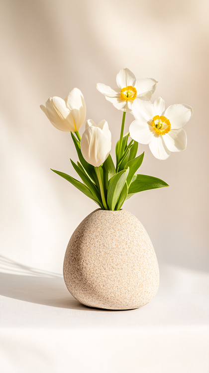 White Flowers in Vase