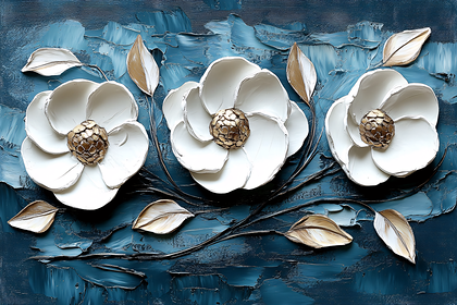 White Flowers With Golden Centers