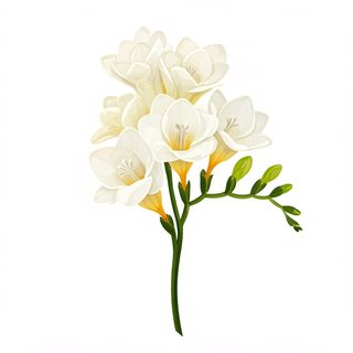 White Freesia Flowers