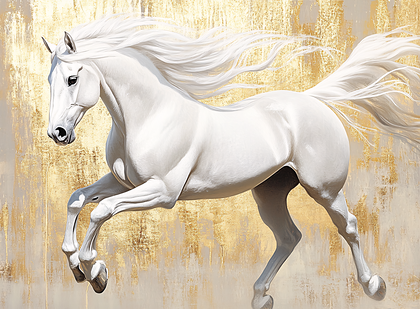 White Horse in Motion