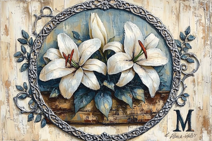 White Lily Floral Artwork