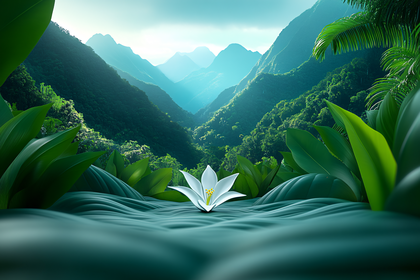 White Lily in Tropical Valley