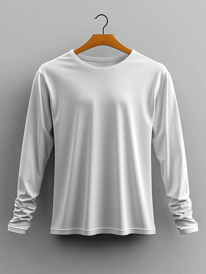 White Long Sleeve T-Shirt Mockup