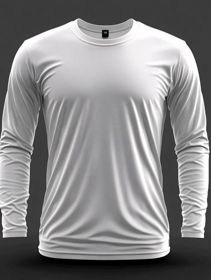 White Long Sleeve T-Shirt Mockup
