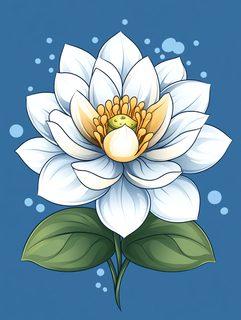 white lotus flower