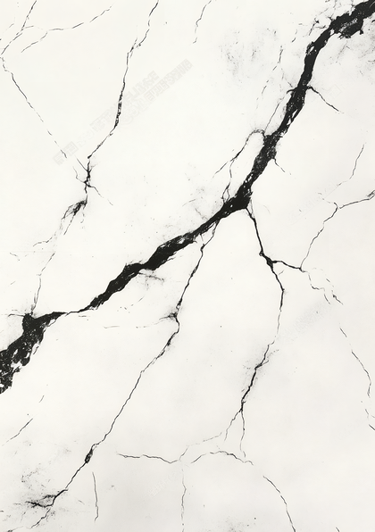 White Marble with Black Cracks