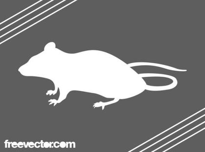 White Mouse Silhouette Free Vector
