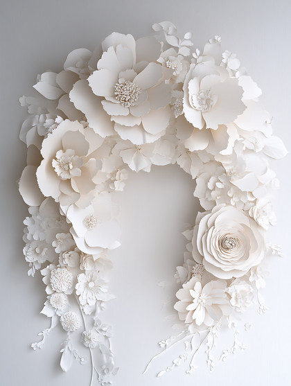 White Paper Flower Arch