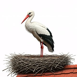 stork in nest
