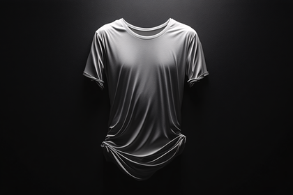 White T-Shirt On Dark Background