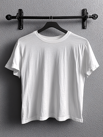 White T-Shirt On Hanger