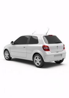 white hatchback car