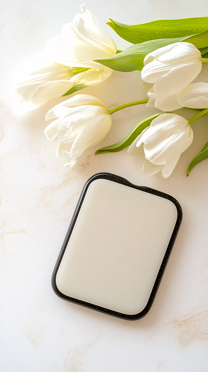White Tulips and Blank Object