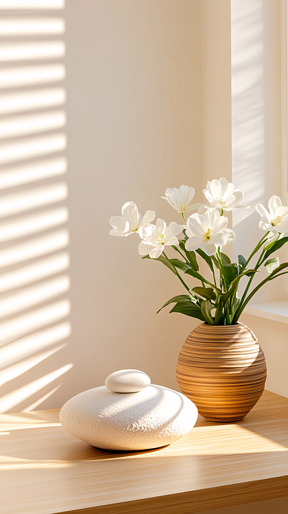 White Tulips in Vase