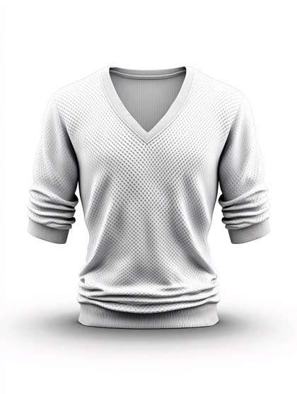 White V-Neck Sweater