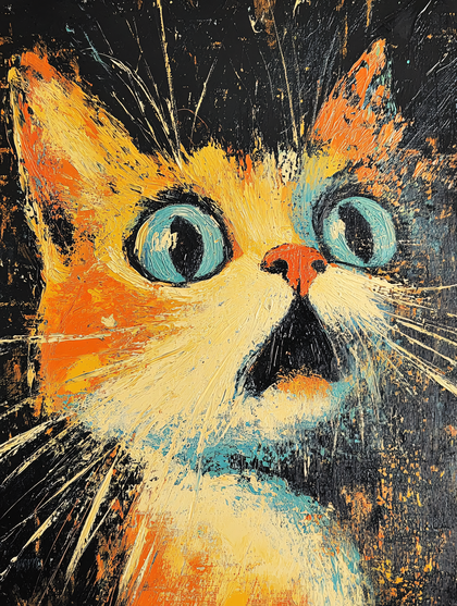 Wide-Eyed Feline
