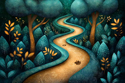 Winding Path In Forest
