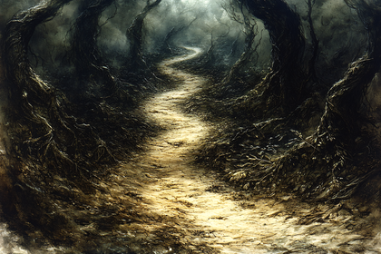 Winding Path Through Dark Woods