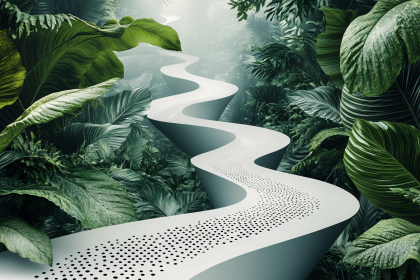 Winding Path Through Lush Foliage