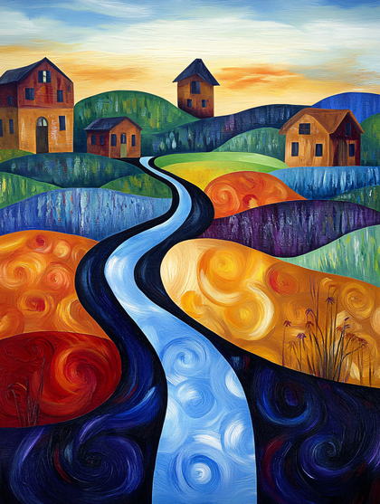 Winding River Countryside