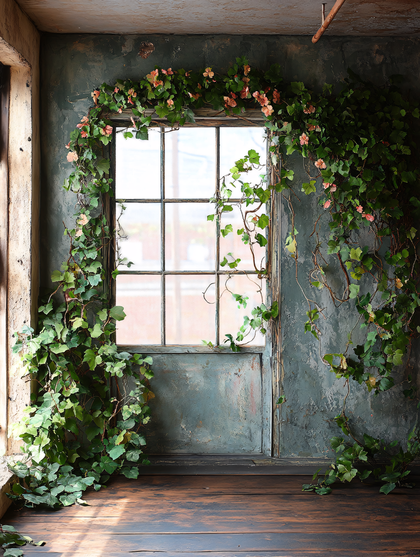 Window Adorned With Vines