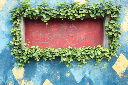 Window Frame with Vines