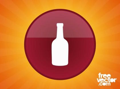 Wine Button Free Vector