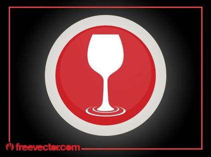 Wine Glass Logo Free Vector