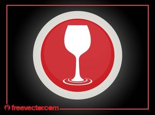 Wine Glass Logo Free Vector