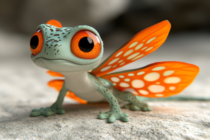Winged Reptile Cartoon