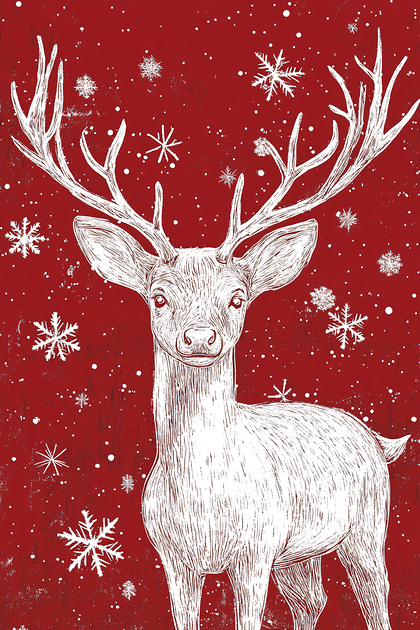 Winter Deer