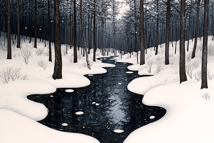Winter Forest River
