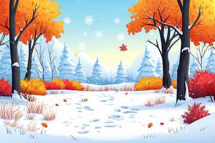 Winter Forest Scene