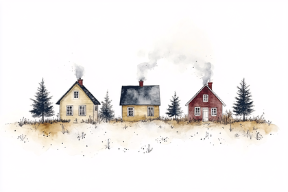 Winter House Scene