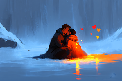 Winter Love Embrace