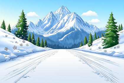 Winter Mountain Landscape