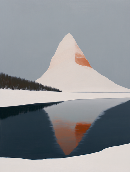 Winter Mountain Reflection