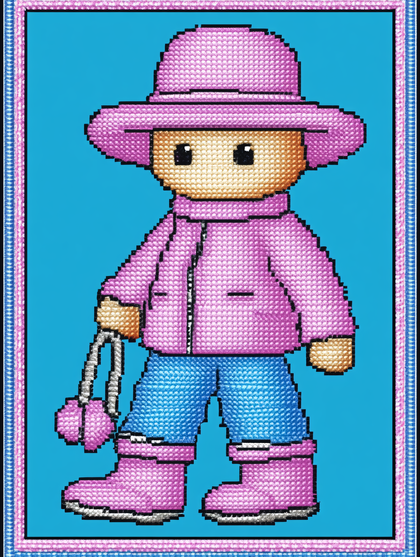Winter Outfit Pixel Art Character